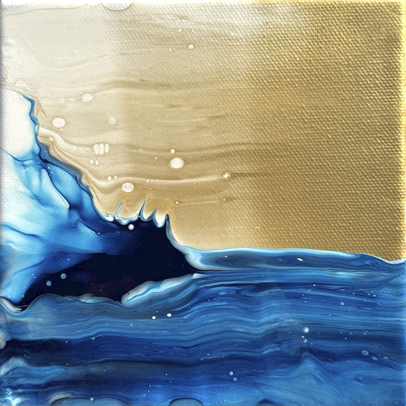 Abstract Splash small painting by Jennifer Mone Hill