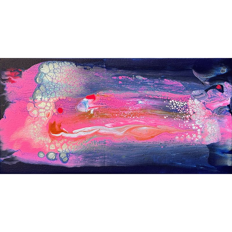 Amusing No 3 small Abstract painting by Jennifer Mone Hill