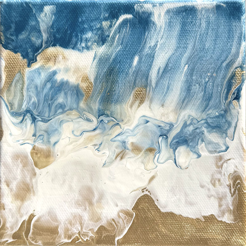 Beachy Surf 2 small painting by Jennifer Mone Hill