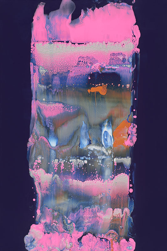 Boom abstract painting by Jennifer Mone Hill