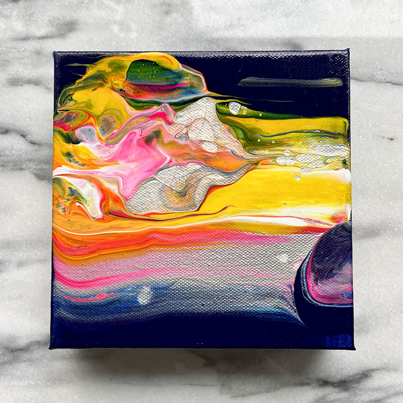Lil G 3 abstract painting by Jennifer Mone Hill