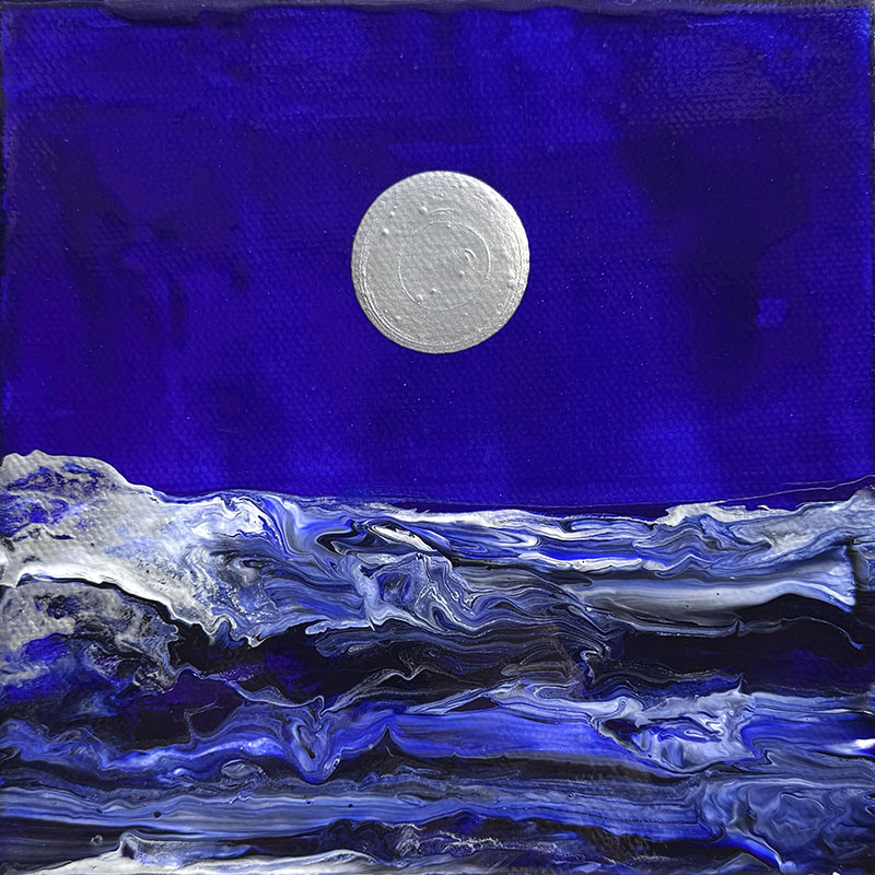 Moon Ocean Small 3 painting by Jennifer Mone Hill