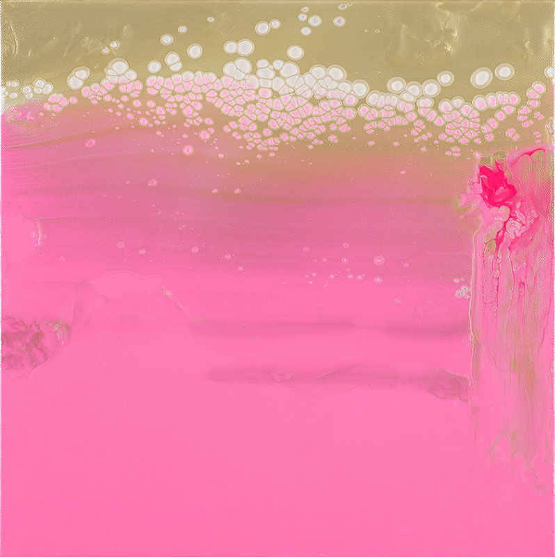 Pink Champagne abstract painting by Jennifer Mone Hill