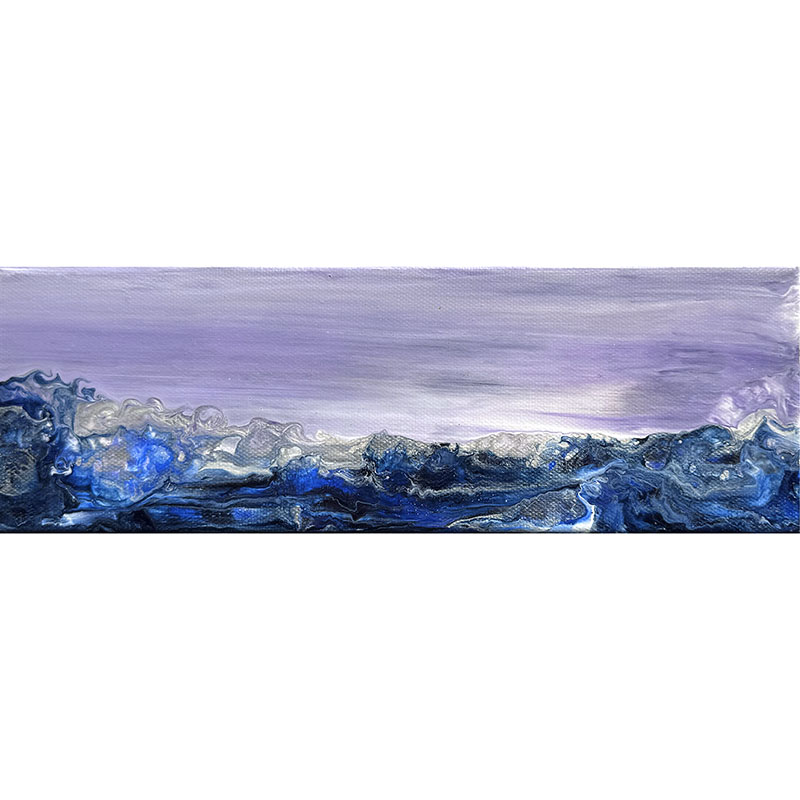 Purple Sky small abstract painting by Jennifer Mone Hill