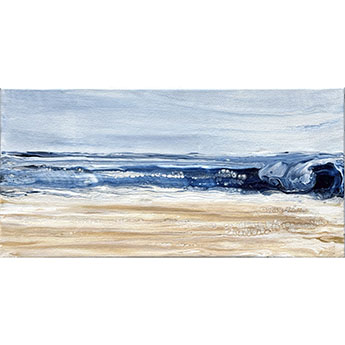 Seascape 6 small Abstract painting by Jennifer Mone Hill