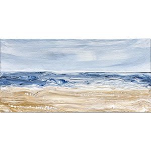 Seascape 7 small Abstract painting by Jennifer Mone Hill