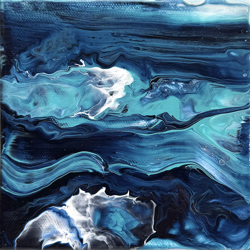 Stormy Waters 2 small painting by Jennifer Mone Hill