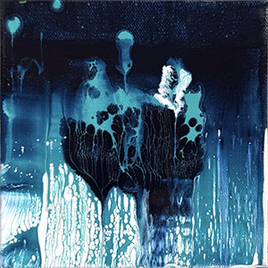 Stormy Waters small painting by Jennifer Mone Hill