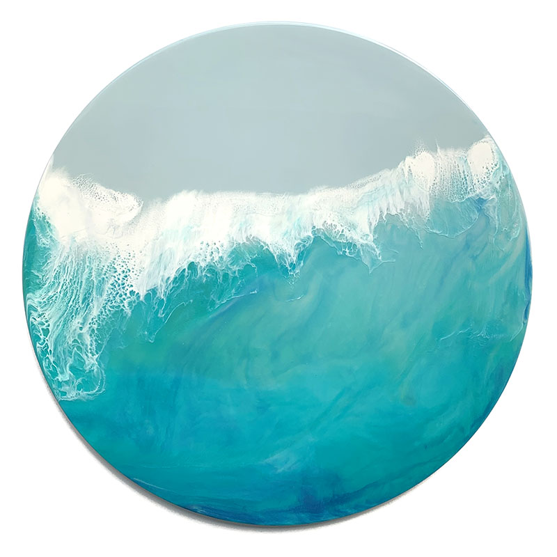Surf resin art by Jennifer Mone Hill