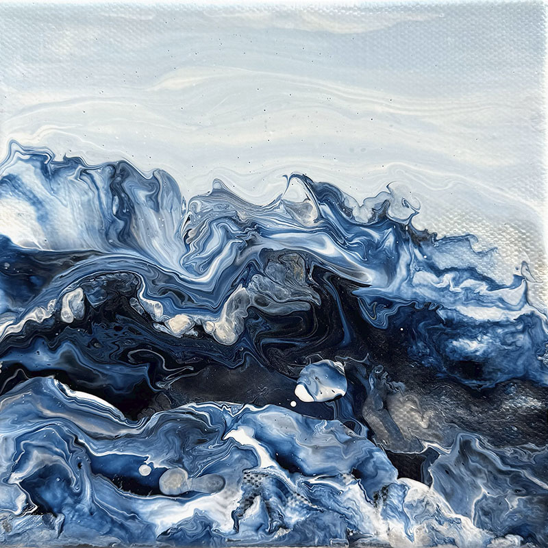 Turbulent 2 small painting by Jennifer Mone Hill