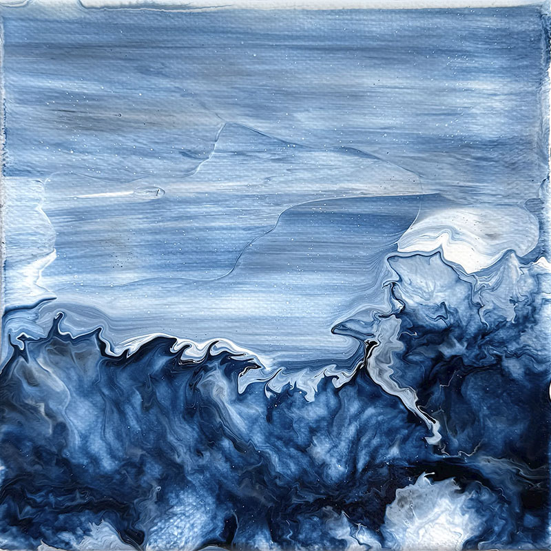 Turbulent 3 small painting by Jennifer Mone Hill