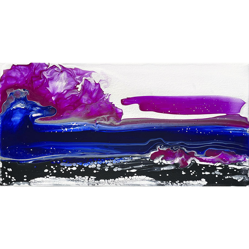 Violet Blue Abstract 1 painting by Jennifer Mone Hill