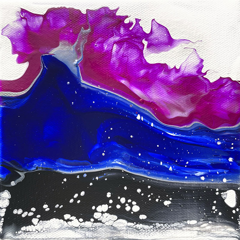 Violet Blue Abstract 2 painting by Jennifer Mone Hill